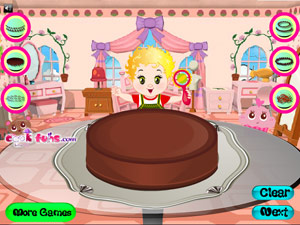 可爱宝贝做蛋糕