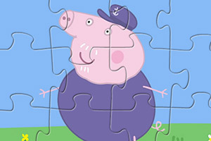 粉红小猪趣味拼图