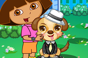 朵拉照顾小狗仔