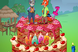 疯狂动物城生日蛋糕