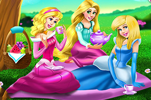 迪士尼公主去野餐