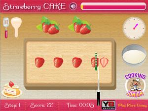 做草莓蛋糕