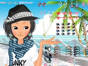 靓丽黑肤少女