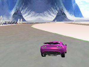 紫色跑车跑道试驾