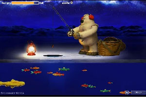 北极熊钓鱼