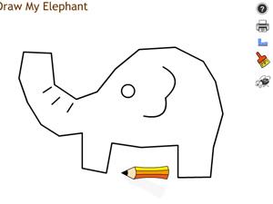 简笔画大象