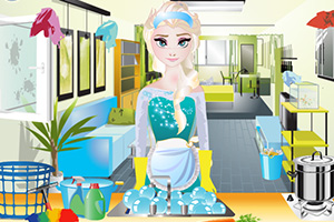 艾尔莎打扫屋子