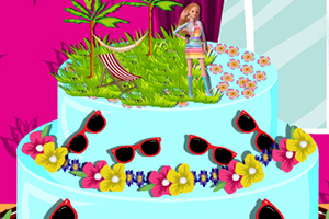 芭比制作夏日蛋糕