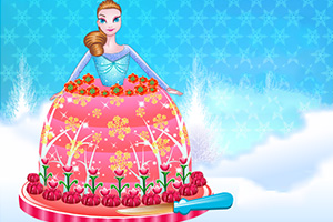 冰雪公主蛋糕装饰