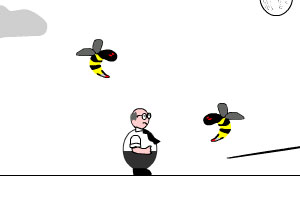 躲避黄蜂攻击