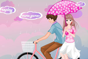 雨中浪漫单车