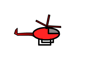 红色直升机