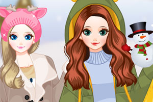 快来一起堆雪人